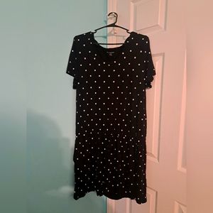 Amazon Essentials Women's Short-Sleeve Scoop Neck Romper Black Dots Size XL